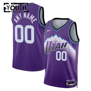 Nike Utah Jazz Personoitava Lasten Pelipaita Icon Edition 2025-26 Swingman Violetti