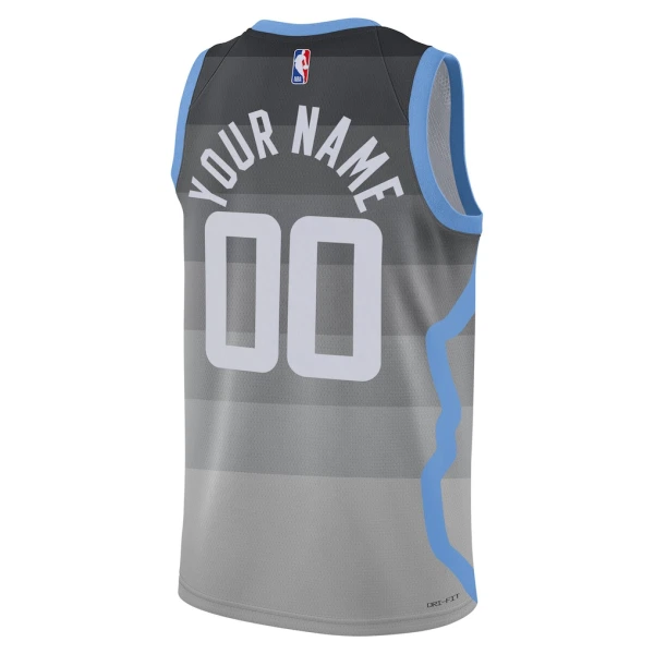 Nike Utah Jazz Personoitava Miesten Pelipaita City Edition 2025-26 Swingman Harmaa