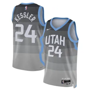 Nike Utah Jazz Walker Kessler Miesten Pelipaita City Edition 2025-26 Swingman Harmaa