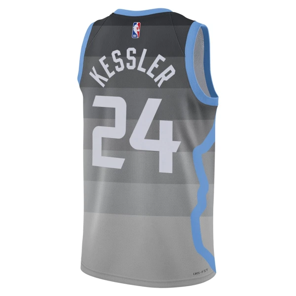 Nike Utah Jazz Walker Kessler Miesten Pelipaita City Edition 2025-26 Swingman Harmaa