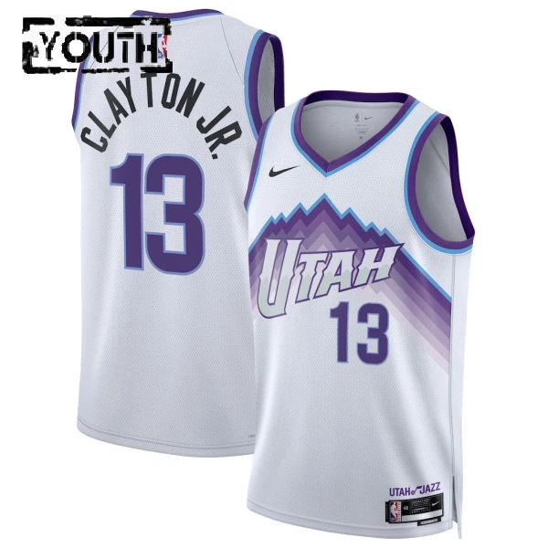 Nike Utah Jazz Walter Clayton JR Lasten Pelipaita Association Edition 2025-26 Swingman Valkoinen