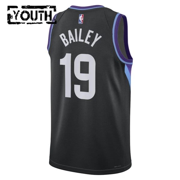 Utah Jazz Jordan Ace Bailey Lasten Pelipaita Statement Edition 2025-26 Swingman Musta