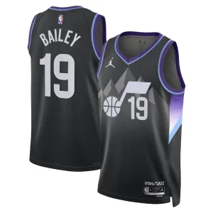 Utah Jazz Jordan Ace Bailey Miesten Pelipaita Statement Edition 2025-26 Swingman Musta