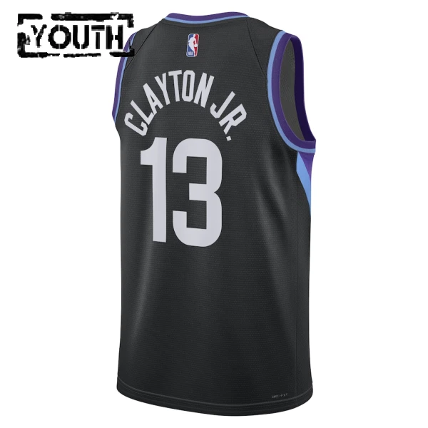 Utah Jazz Jordan Walter Clayton JR Lasten Pelipaita Statement Edition 2025-26 Swingman Musta