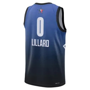 Nike Damian Lillard 0 Miesten Pelipaita All-Star 2023 Swingman Sininen