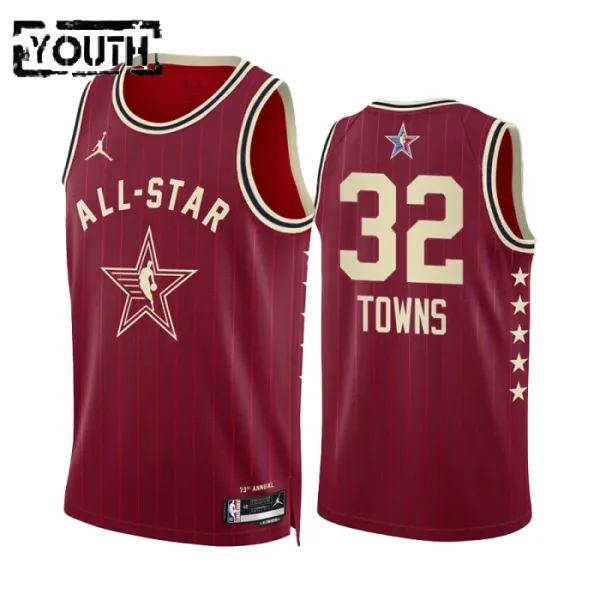 Karl Anthony Towns Lasten Pelipaita All-Star 2024 Swingman Punainen Karl Anthony Towns Lasten Pelipaita All-Star 2024 Swingman Punainen
