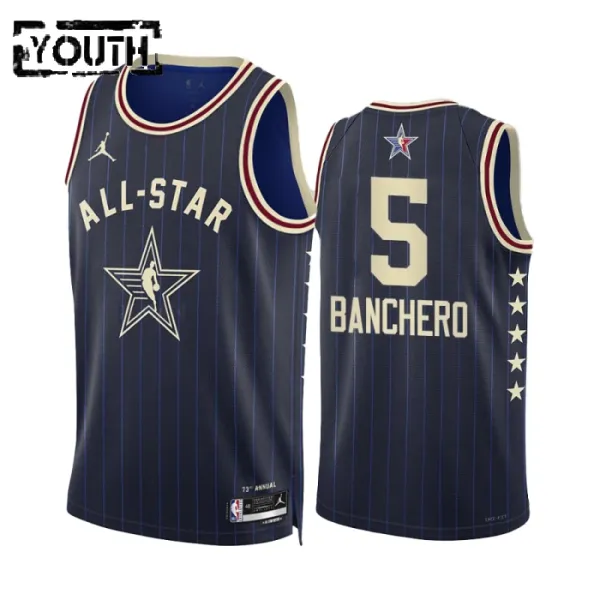 Paolo Banchero Lasten Pelipaita All-Star 2024 Swingman Laivasto Paolo Banchero Lasten Pelipaita All-Star 2024 Swingman Laivasto