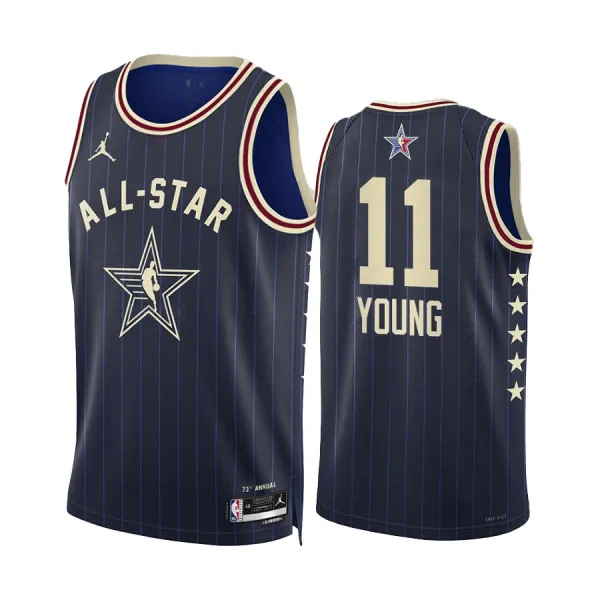 Trae Young Miesten Pelipaita All-Star 2024 Swingman Laivasto