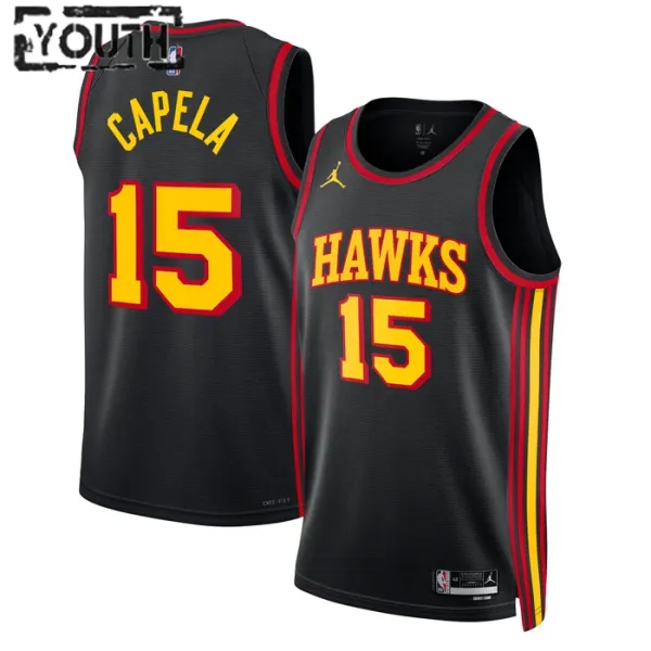Atlanta Hawks Jordan Clint Capela 15 Lasten Pelipaita Statement Edition Swingman Musta Atlanta Hawks Jordan Clint Capela 15 Lasten Pelipaita Statement Edition Swingman Musta