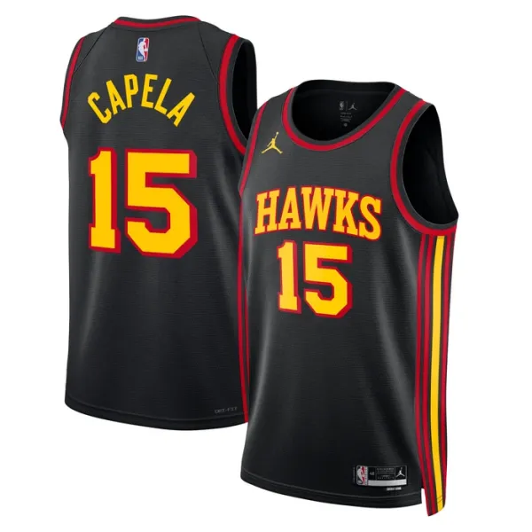 Atlanta Hawks Jordan Clint Capela 15 Miesten Pelipaita Statement Edition Swingman Musta Atlanta Hawks Jordan Clint Capela 15 Miesten Pelipaita Statement Edition Swingman Musta