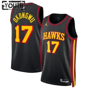 Atlanta Hawks Jordan Onyeka Okongwu 17 Lasten Pelipaita Statement Edition Swingman Musta
