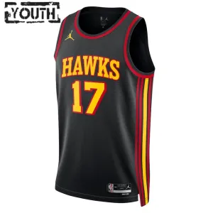 Atlanta Hawks Jordan Onyeka Okongwu 17 Lasten Pelipaita Statement Edition Swingman Musta
