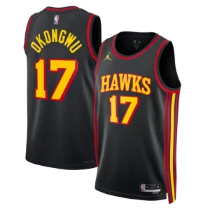 Atlanta Hawks Jordan Onyeka Okongwu 17 Miesten Pelipaita Statement Edition Swingman Musta