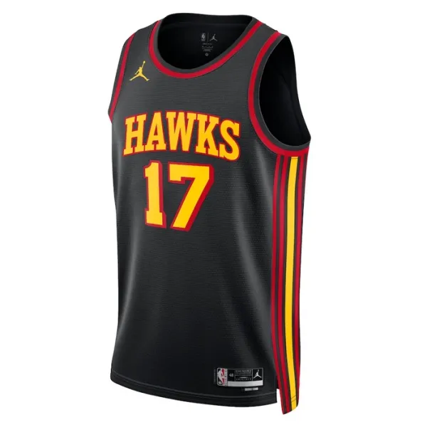 Atlanta Hawks Jordan Onyeka Okongwu 17 Miesten Pelipaita Statement Edition Swingman Musta