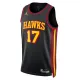 Atlanta Hawks Jordan Onyeka Okongwu 17 Miesten Pelipaita Statement Edition Swingman Musta