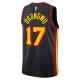 Atlanta Hawks Jordan Onyeka Okongwu 17 Miesten Pelipaita Statement Edition Swingman Musta
