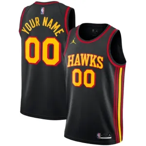 Atlanta Hawks Jordan Personoitava Miesten Pelipaita Statement Edition Swingman Musta