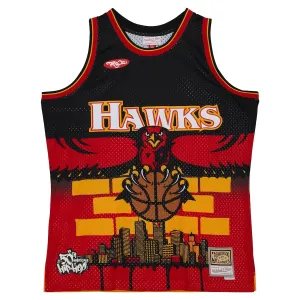 Atlanta Hawks Mitchell Ness x Tats Cru Edition Miesten Pelipaita Hardwood Classics 2023-24 Swingman Musta