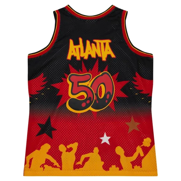 Atlanta Hawks Mitchell Ness x Tats Cru Edition Miesten Pelipaita Hardwood Classics 2023-24 Swingman Musta