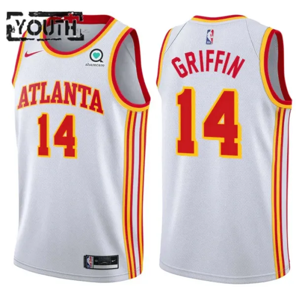 Nike Atlanta Hawks AJ Griffin 14 Lasten Pelipaita Association Edition Swingman Valkoinen Nike Atlanta Hawks AJ Griffin 14 Lasten Pelipaita Association Edition Swingman Valkoinen