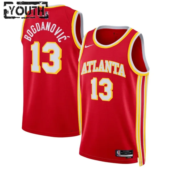 Nike Atlanta Hawks Bogdan Bogdanovic 13 Lasten Pelipaita Icon Edition Swingman Punainen Nike Atlanta Hawks Bogdan Bogdanovic 13 Lasten Pelipaita Icon Edition Swingman Punainen
