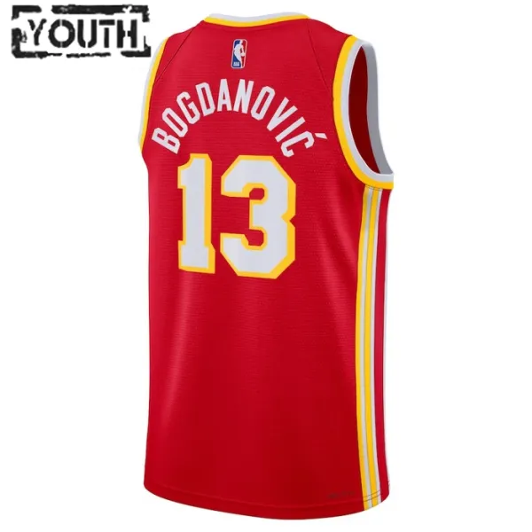 Nike Atlanta Hawks Bogdan Bogdanovic 13 Lasten Pelipaita Icon Edition Swingman Punainen