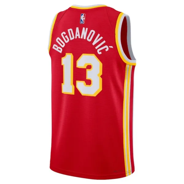 Nike Atlanta Hawks Bogdan Bogdanovic 13 Miesten Pelipaita Icon Edition Swingman Punainen
