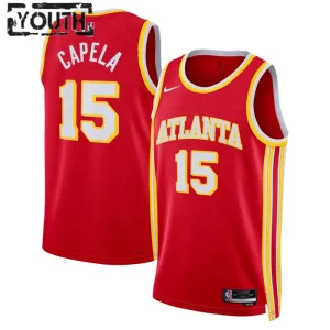 Nike Atlanta Hawks Clint Capela 15 Lasten Pelipaita Icon Edition Swingman Punainen
