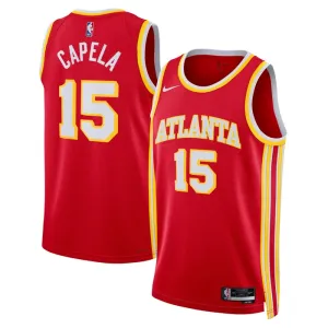 Nike Atlanta Hawks Clint Capela 15 Miesten Pelipaita Icon Edition Swingman Punainen