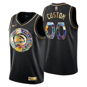 Nike Atlanta Hawks Diamond Edition Personoitava Miesten Pelipaita Swingman Musta Nike Atlanta Hawks Diamond Edition Personoitava Miesten Pelipaita Swingman Musta