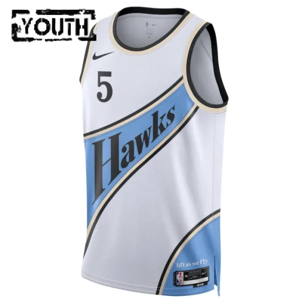Nike Atlanta Hawks dyson Daniels Lasten Pelipaita City Edition 2024-25 Swingman Valkoinen