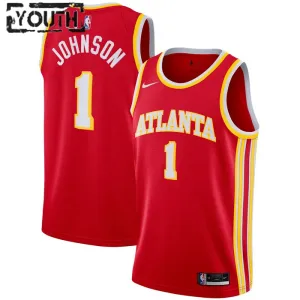 Nike Atlanta Hawks Jalen Johnson 1 Lasten Pelipaita Icon Edition Swingman Punainen