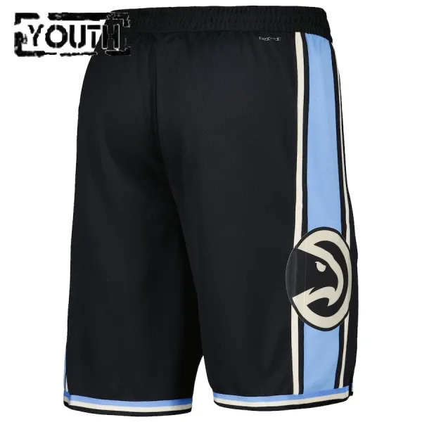 Nike Atlanta Hawks Lasten Shortsit City Edition 2023-24 Swingman Musta