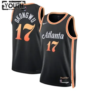 Nike Atlanta Hawks Onyeka Okongwu 20 Lasten Pelipaita City Edition 2022-23 Swingman Musta