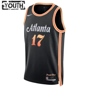 Nike Atlanta Hawks Onyeka Okongwu 20 Lasten Pelipaita City Edition 2022-23 Swingman Musta