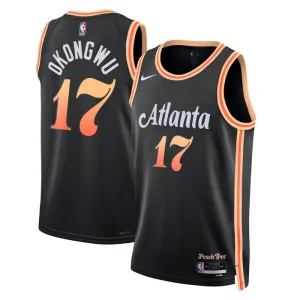 Nike Atlanta Hawks Onyeka Okongwu 20 Miesten Pelipaita City Edition 2022-23 Swingman Musta
