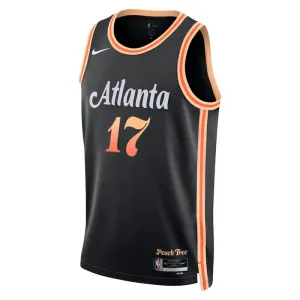 Nike Atlanta Hawks Onyeka Okongwu 20 Miesten Pelipaita City Edition 2022-23 Swingman Musta