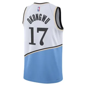 Nike Atlanta Hawks onyeka Okongwu Miesten Pelipaita City Edition 2024-25 Swingman Valkoinen