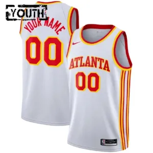 Nike Atlanta Hawks Personoitava Lasten Pelipaita Association Edition Swingman Valkoinen