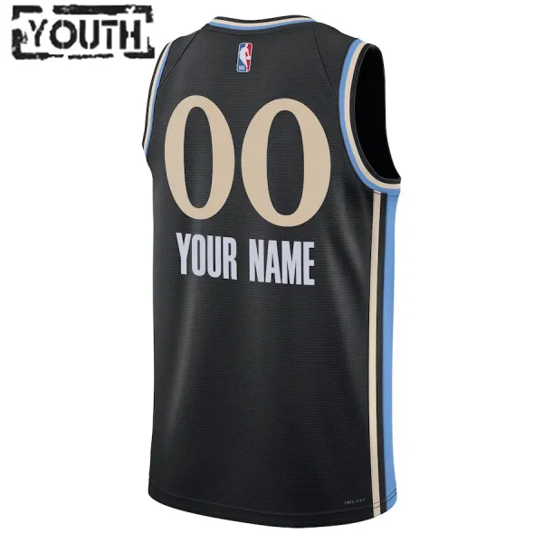 Nike Atlanta Hawks Personoitava Lasten Pelipaita City Edition 2023-24 Swingman Musta