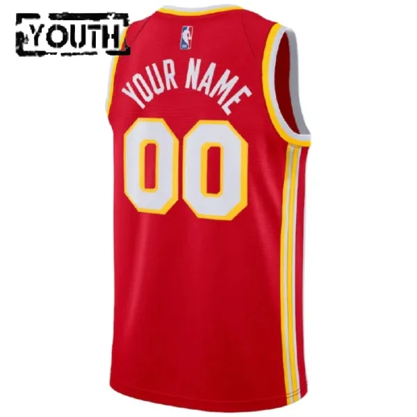 Nike Atlanta Hawks Personoitava Lasten Pelipaita Icon Edition Swingman Punainen