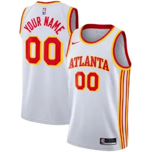 Nike Atlanta Hawks Personoitava Miesten Pelipaita Association Edition Swingman Valkoinen