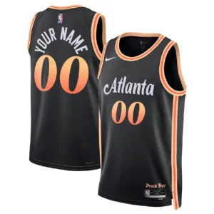 Nike Atlanta Hawks Personoitava Miesten Pelipaita City Edition 2022-23 Swingman Musta