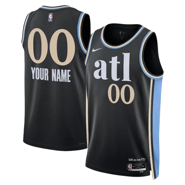 Nike Atlanta Hawks Personoitava Miesten Pelipaita City Edition 2023-24 Swingman Musta Nike Atlanta Hawks Personoitava Miesten Pelipaita City Edition 2023-24 Swingman Musta