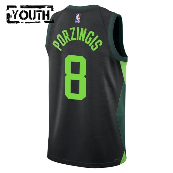 Nike Boston Celtics Kristaps Porzingis Lasten Pelipaita City Edition 2024-25 Swingman Musta