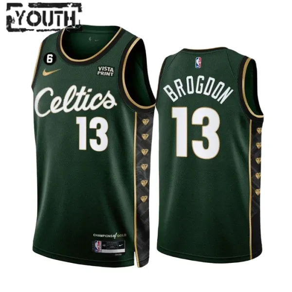 Nike Boston Celtics Malcolm Brogdon 13 Lasten Pelipaita City Edition 2022-23 Swingman Vihreä Nike Boston Celtics Malcolm Brogdon 13 Lasten Pelipaita City Edition 2022-23 Swingman Vihreä