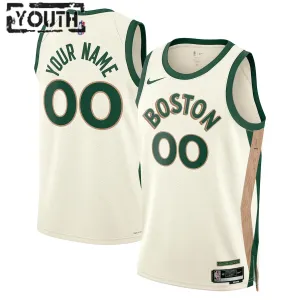 Nike Boston Celtics Personoitava Lasten Pelipaita City Edition 2023-24 Swingman Valkoinen