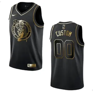 Nike Boston Celtics Personoitava Miesten Pelipaita Golden Edition Swingman Musta Nike Boston Celtics Personoitava Miesten Pelipaita Golden Edition Swingman Musta