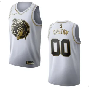 Nike Boston Celtics Personoitava Miesten Pelipaita Golden Edition Swingman Valkoinen Nike Boston Celtics Personoitava Miesten Pelipaita Golden Edition Swingman Valkoinen