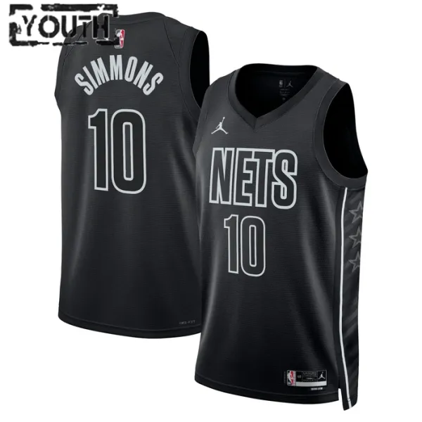 Brooklyn Nets Jordan Ben Simmons 10 Lasten Pelipaita Statement Edition Swingman Musta Brooklyn Nets Jordan Ben Simmons 10 Lasten Pelipaita Statement Edition Swingman Musta